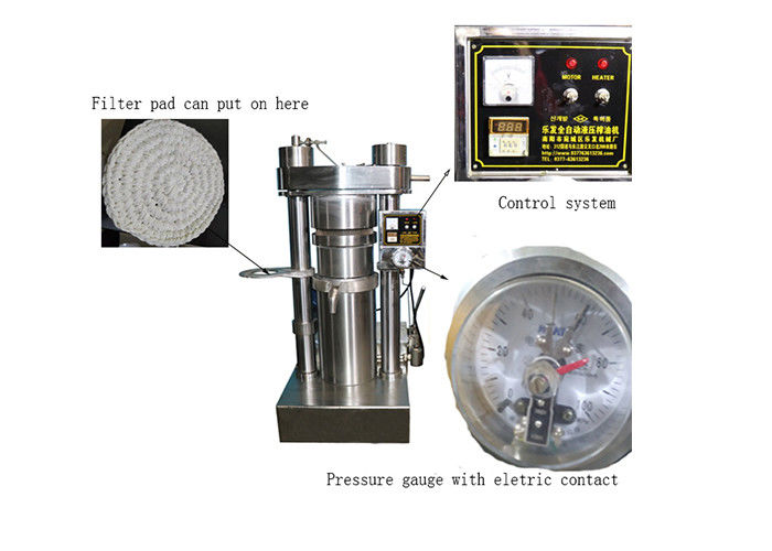 آلة تصنيع زيت جوز الهند استخراج هيدروليكي 2.2 Kw / 1.1 Kw Motor Power Industrial Oil Presser